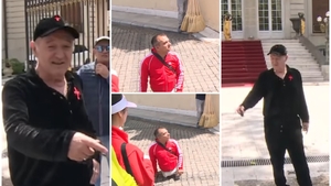 Gigi Becali, prins în ofsaid! Dialog neașteptat între el și un bărbat invalid, în fața palatului din Pipera: „Păi ți-o dădeam și o vindeai, ce să faci cu ea?”