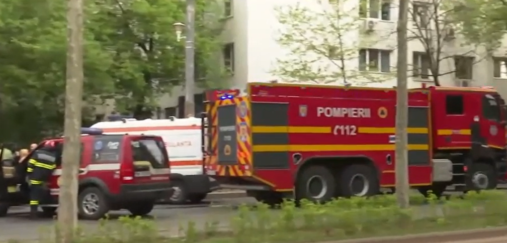 Incendiu în București / Foto: Captură Video