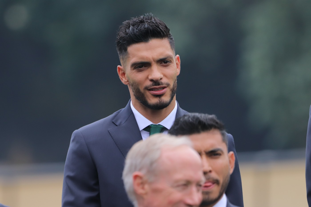Raul Jimenez of Mexican national soccer team during the flag-raising ceremony at the High-Performance Center (CAR) before the 2026 FIFA World Cup Group A match between  Mexico and South Africa. on June 8, 2026 in Mexico City, Mexico.,Image: 1108975686, License: Rights-managed, Restrictions: , Model Release: no  , Credit line: Carlos Santiago / Eyepix Group / Stringershub Inc. / Profimedia