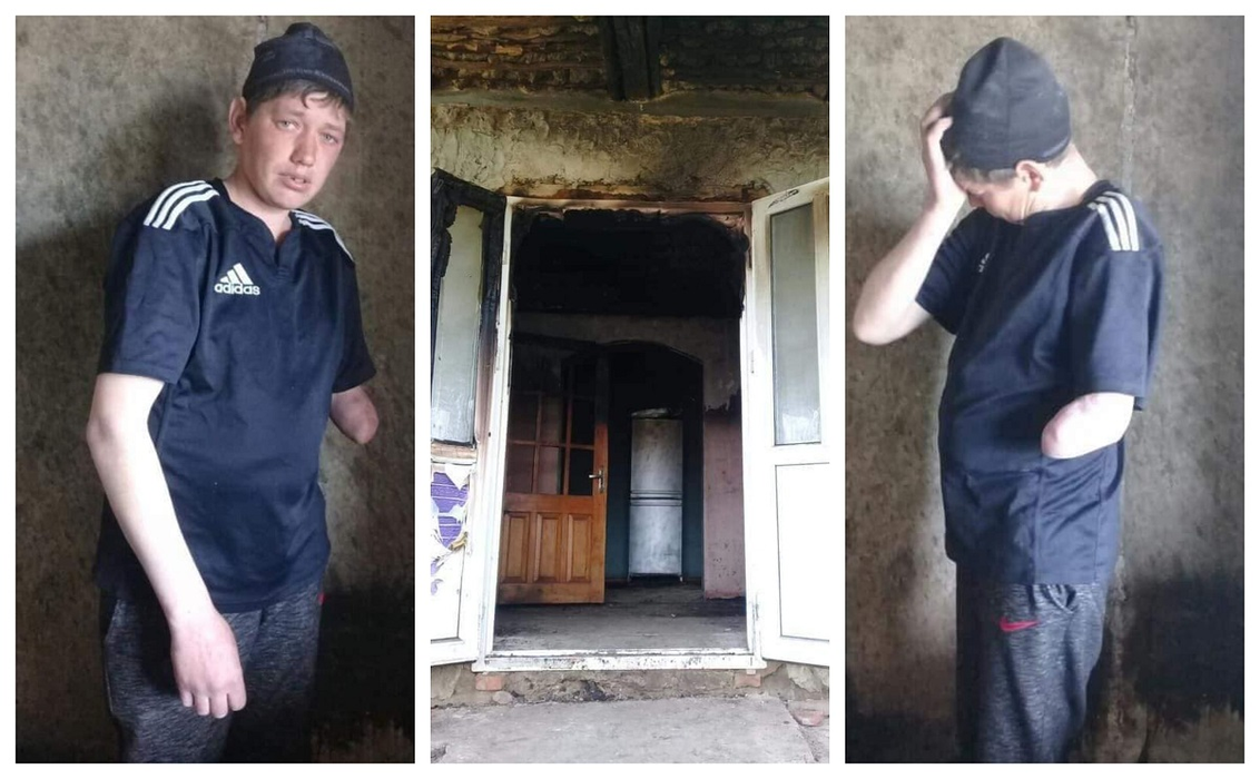 Strigăt de ajutor pentru Andrei, un tânăr mutilat care își crește de mic frații după ce părinții i-au părăsit. Casa le-a luat foc
