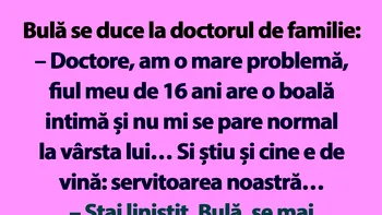 BANC | Bulă se duce la doctorul de familie: „Am o mare problemă”