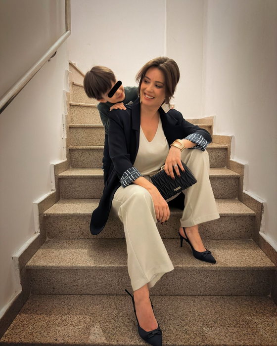 Diana Dumitrescu și fiul ei