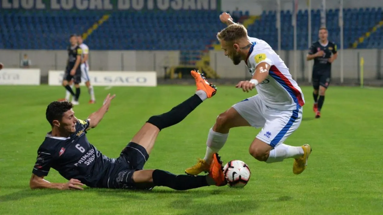 Sibienii, mulțumiți cu un punct din duelul cu FC Botoșani!