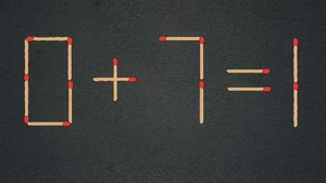 Test de inteligență | Mutați un singur chibrit pentru a corecta 0 + 7 = 1