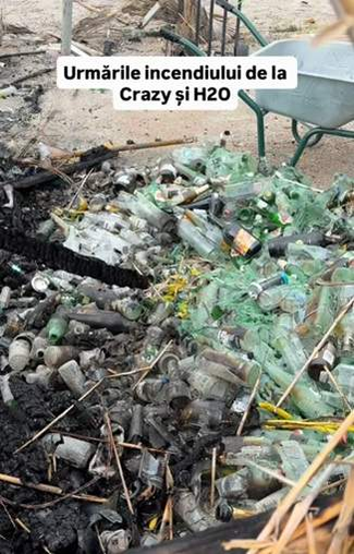 Noapte de foc pe litoral! Două plaje din Mamaia au fost distruse complet de incendiu