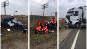 Accident înfiorător în apropiere de Craiova! Doi soți au murit, după ce mașina lor s-a izbit de un tir