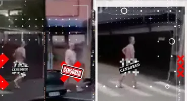 A alergat trei kilometri, gol-pușcă, pe străzile din Craiova. Soțul încornorat a filmat fiecare moment