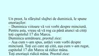 BANCUL ZILEI | Duminica viitoare vă voi vorbi despre minciună