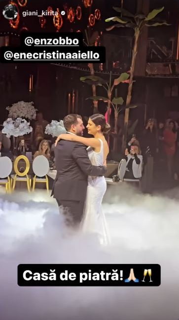 Enzo de la Chefi la cuțite s-a căsătorit religios cu Cristina Ene! Primele imagini de la nunta nepotului lui Joshua Castellano