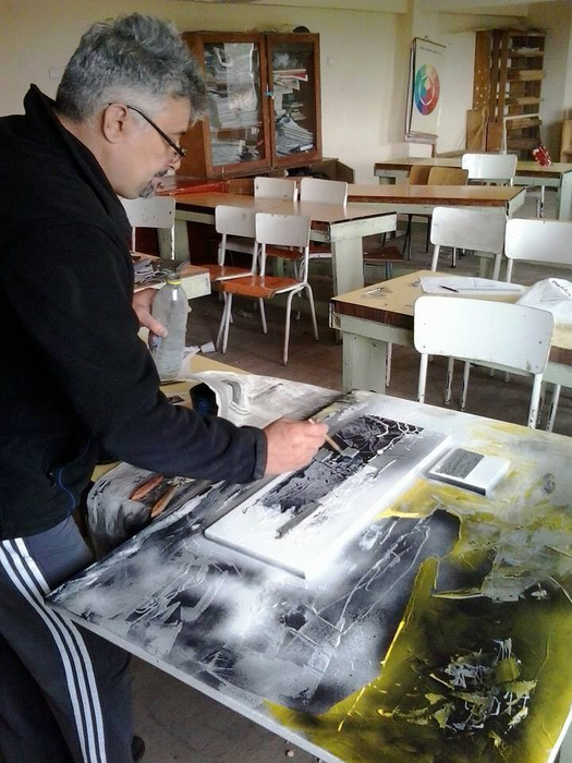 Marcel Duțu, în atelier