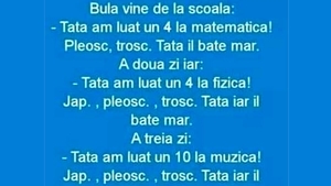 BANC | Bulă vine de la școală: "Tată, am luat un 4 la matematică!"