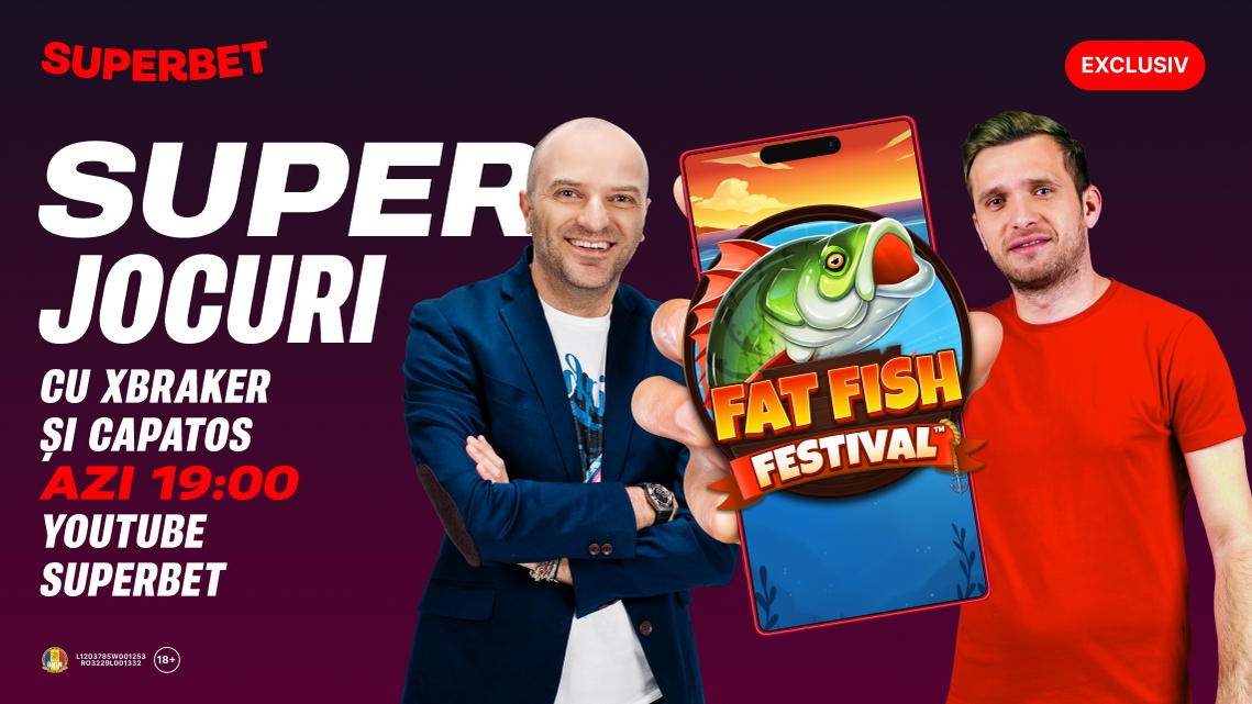 (P) SuperJocurile, live astăzi de la 19:00 pe YouTube Superbet cu Xbraker și Capatos!  Surpriza ediției: doar sloturi exclusive