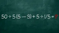 Test de inteligență exclusiv pentru genii | Calculați în minte 50:5(5-3)+5:1/5=?