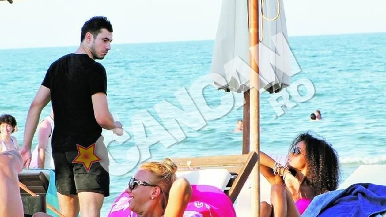 Piti junior, o sampanie si Agnes. Ce decor! Fiul selectionerului se tine de exotisme