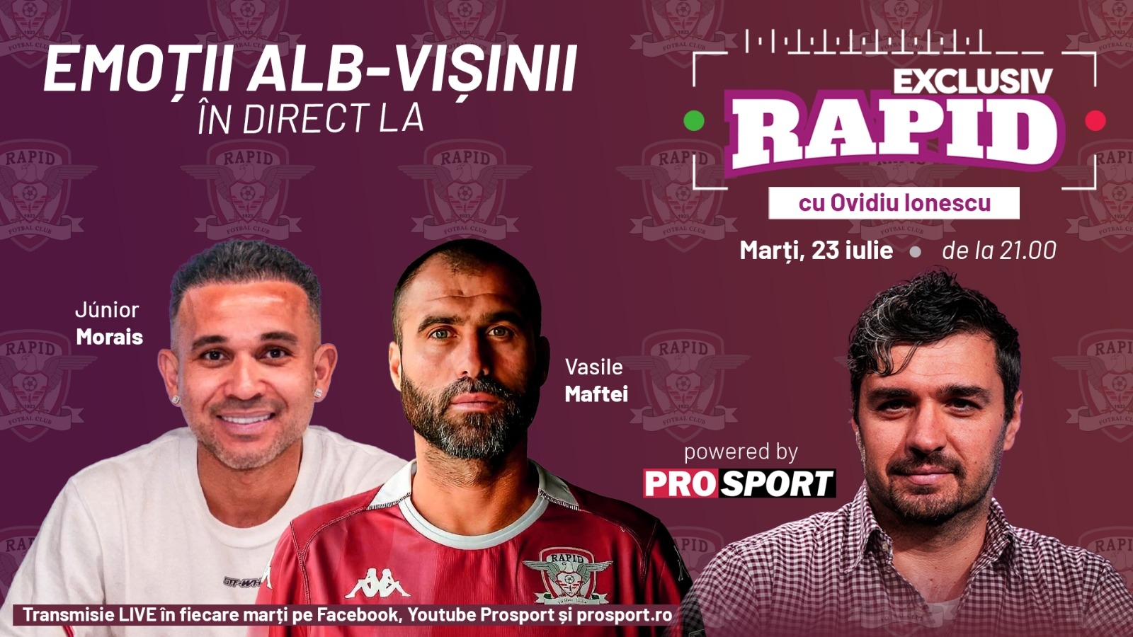 "EXCLUSIV RAPID" cu Vasile Maftei și Junior Morais
