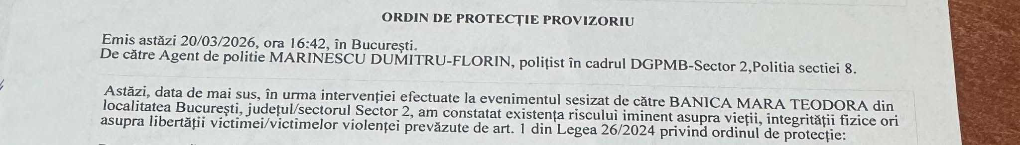 Mara Bănică a obținut ordin de protecție- sursa- social media