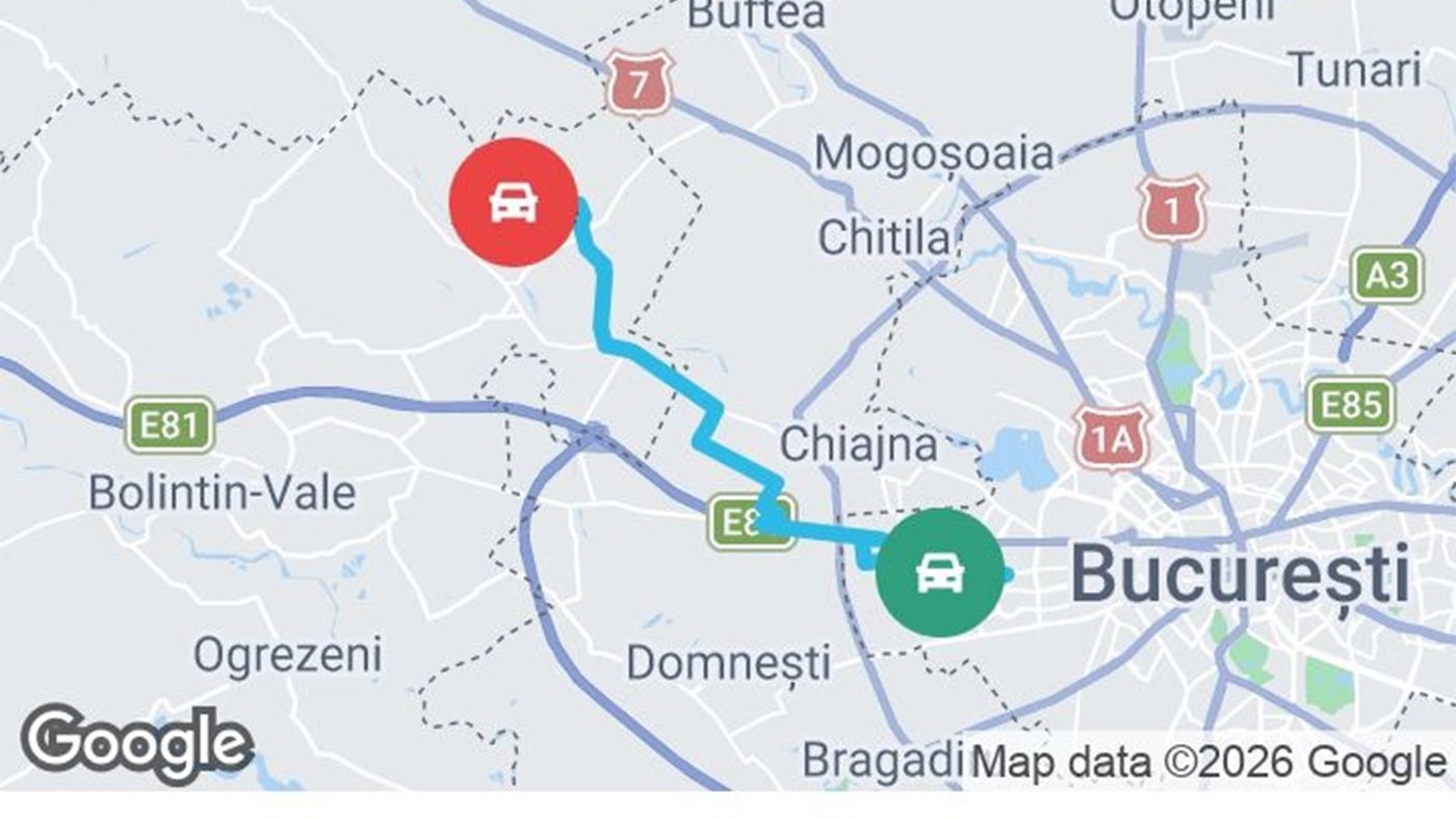 Câți bani a primit un șofer Bolt, pentru o cursă din București până în satul Săbăreni din județul Giurgiu