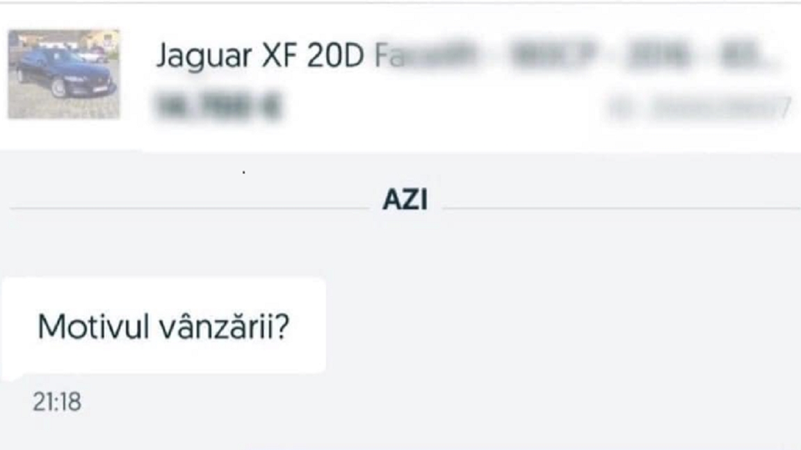 Răspunsul viral al unui bărbat care îşi vinde bolidul pe OLX, când a fost întrebat de motivul vânzării: "Vreau să îmi cumpăr ceva mai puternic, să..."