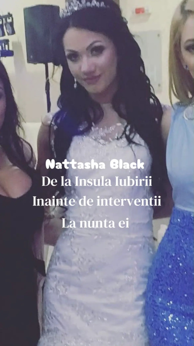 Nattasha în rochie de mireasă