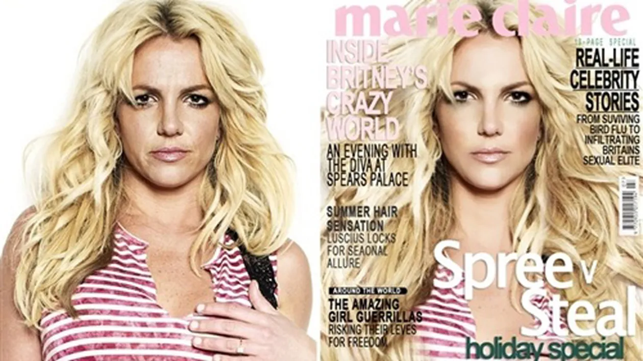 Adevarata fata a lui Britney Spears: vezi diferentele socante fata de pozele retusate!
