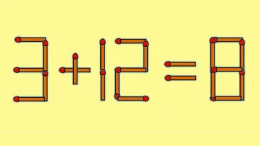 Test de inteligență | Mutați un singur chibrit pentru a corecta 3 + 12 = 8