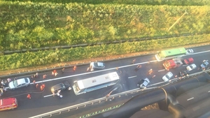 Traficul este BLOCAT  pe A2 după un accident în lant