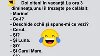 BANCUL ZILEI | Doi olteni în vacanță