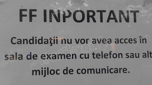 Avem dovada! Profesorii sunt mai praf decat elevii la BAC - Uite ce hal de afis au lipit pe usi intr-un liceu din GORJ - Ai crede ca e scris de femeia de serviciu, dar nu...