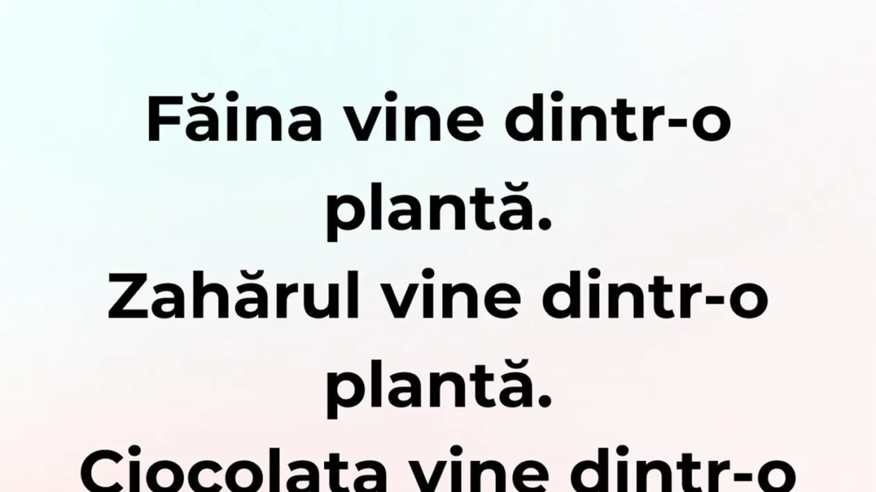 Bancul de weekend | Originea alimentelor