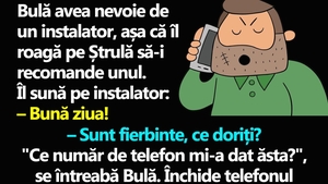 BANC | "Bulă avea nevoie de un instalator, așa că îl roagă pe Ștrulă să-i recomande unul"