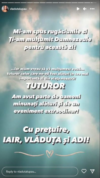 Petrecerea de botez a fiului Vlăduței Lupău și a lui Adi Rus. Sursă: Instastory