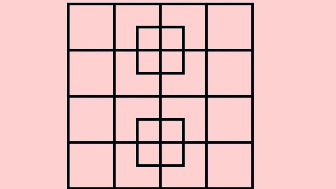 TEST IQ | Câte pătrate sunt în această poză, de fapt?