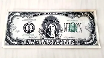 Nu este o glumă! Cu câți lei se vinde o bancnotă de un milion de dolari, acum, în România