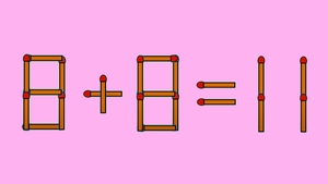 Test de inteligență | Mutați un singur chibrit, pentru a corecta 8 + 8 = 11