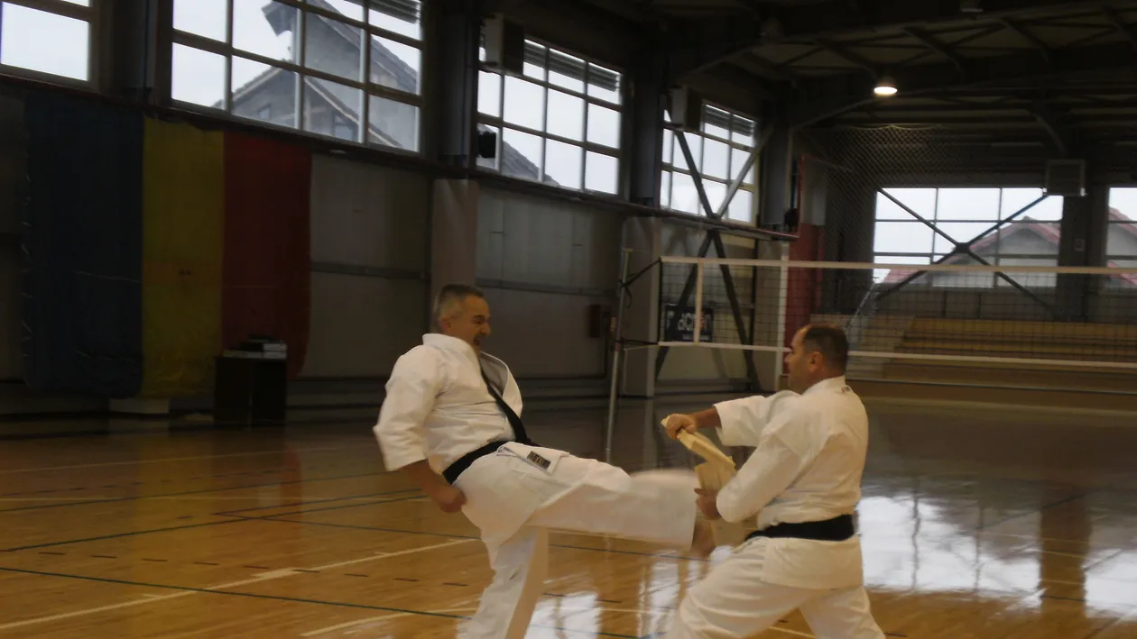 Cand nu e la Parlament, senatorul Serban Valeca da lectii de karate! Printre elevi e si fiica lui