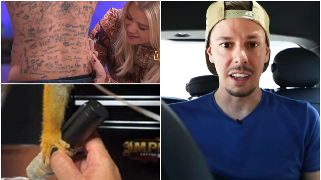 Pe asta n-ai văzut-o! Un tânăr de 35 de ani s-a lăsat tatuat de o maimuță. Ce i-a desenat pe corp în doar 30 de minute