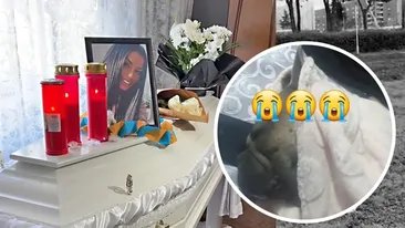 Scene tulburătoare lângă sicriul tinerei ucise în Italia. Cățelul Denisei și-a vegheat aproape în permanență stăpâna. ”Mi-a rupt sufletul”