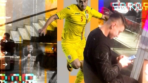 Fotbalistul de națională al lui Rădoi a chefuit cu lăutarii + doi tovarăși în jurul unei frapiere cu rose!
