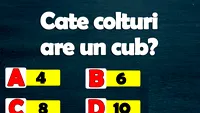 Testul de inteligență banal, dar la care mulți greșesc | Câte colțuri are un cub: 4, 6, 8 sau 10?