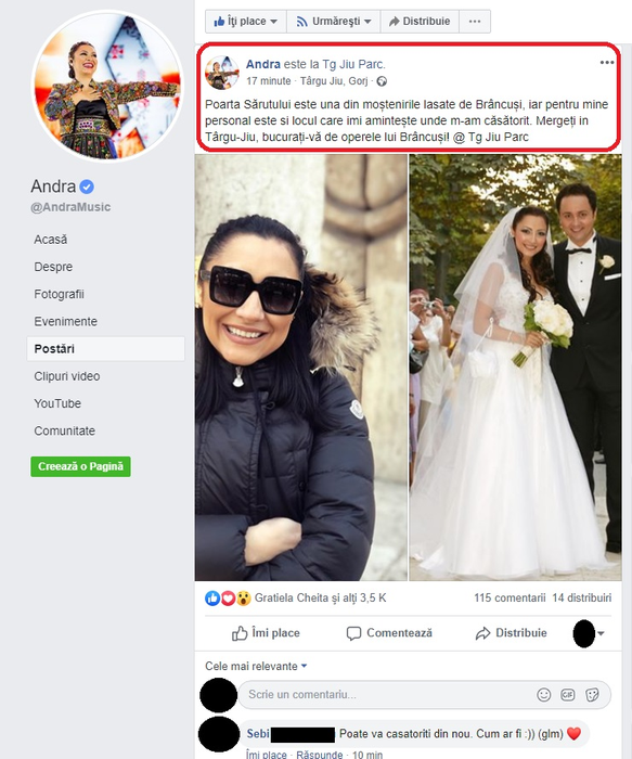 Anunțul făcut de Andra Măruță despre căsnicia cu Cătălin cu doar o zi înainte de Revelion
