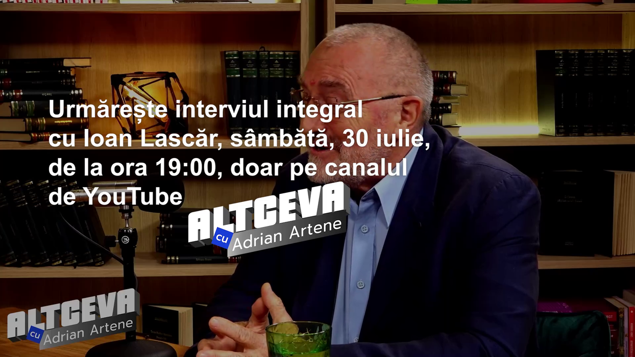 Urmărește interviul integral cu prof. dr. Ioan Lascăr, sâmbătă, 30 iulie, de la ora 19, doar pe canalul de YouTube Altceva cu Adrian Artene / (sursa: instagram)