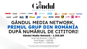 Gândul Media Network, cel mai citit grup de presă din România!