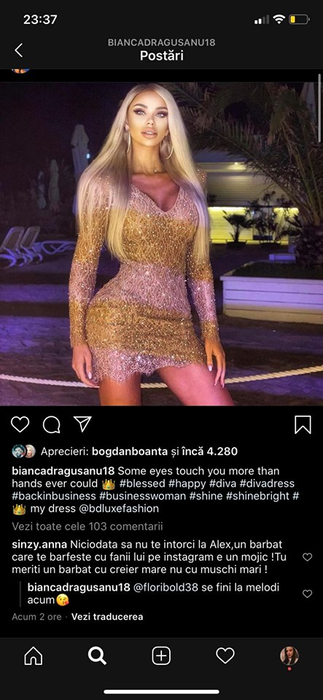 Bianca Drăguşanu, mesaj exploziv după despărţirea de Alex Bodi! A umilit-o pe Daria Radionova: „Cu una proastă…”