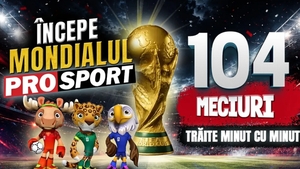 CM 2026 Începe Mondialul ProSport! 104 meciuri trăite minut cu minut și analizate de fotbaliști și antrenori de top, 44 de zile cu materiale de colecție, eroi și povești de neuitat într-o experiență integrată unică pe piața media din România!