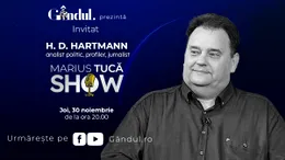 Marius Tucă Show începe joi, 30 noiembrie, de la ora 20.00, live pe gândul.ro. Invitat: H. D. Hartmann