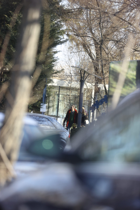Cristi Borcea și Valentina Pelinel ies din restaurantul unde au luat prânzul