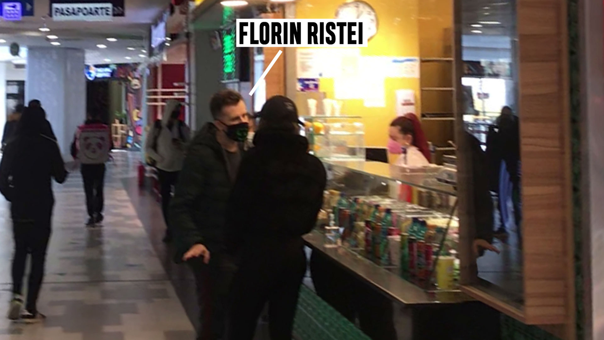 Florin Ristei și Naomi Hedman au mers la un fast-food din centrul comercial
