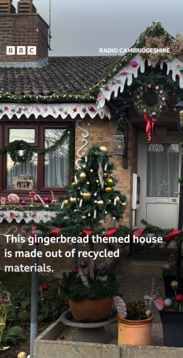 Camelia i-a impresionat pe jurnaliștii de la BBC după ce și-a decorat casa de Crăciun. Sursă foto: Instagram bbccambridgeshire