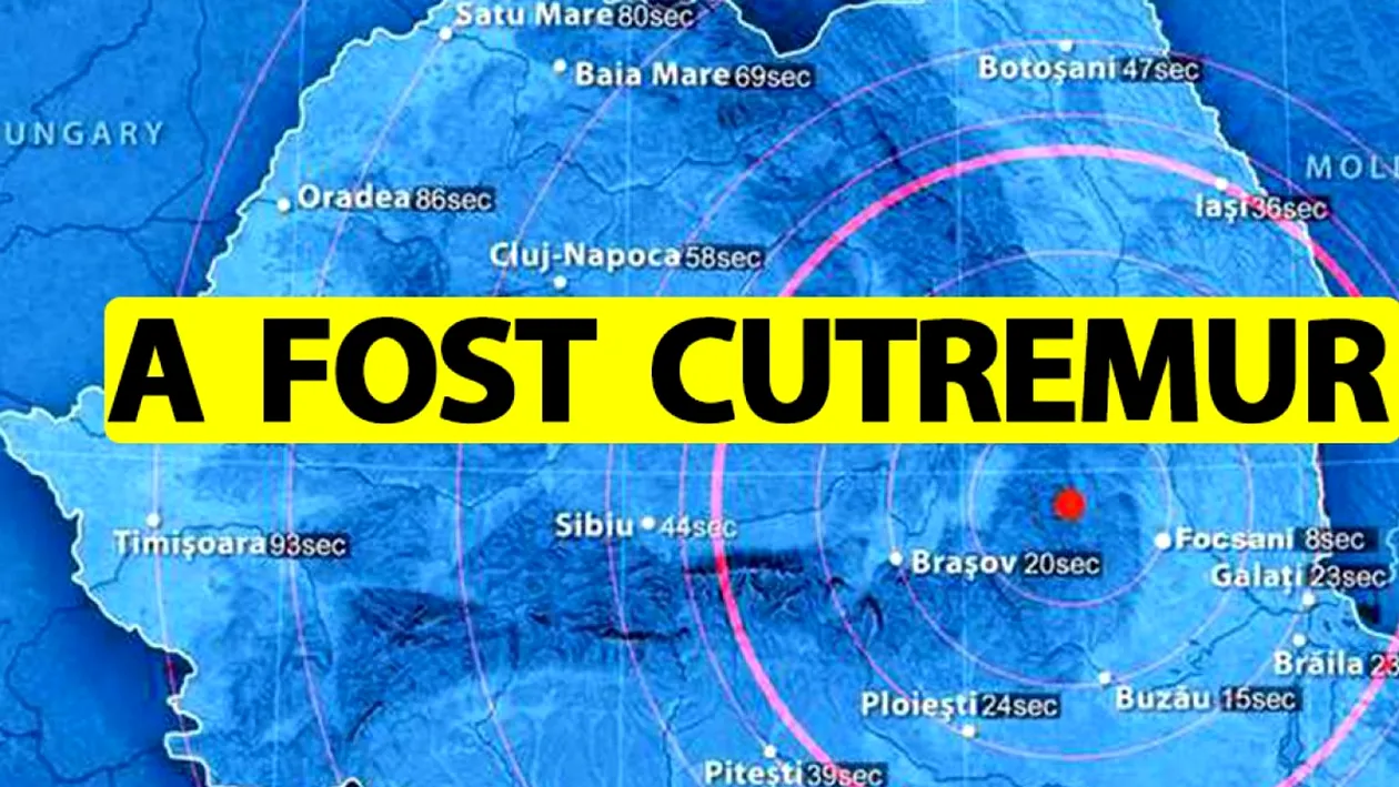 Cutremur în România, în urmă cu puțin timp! Unde s-a produs seismul și ce magnitudine a avut