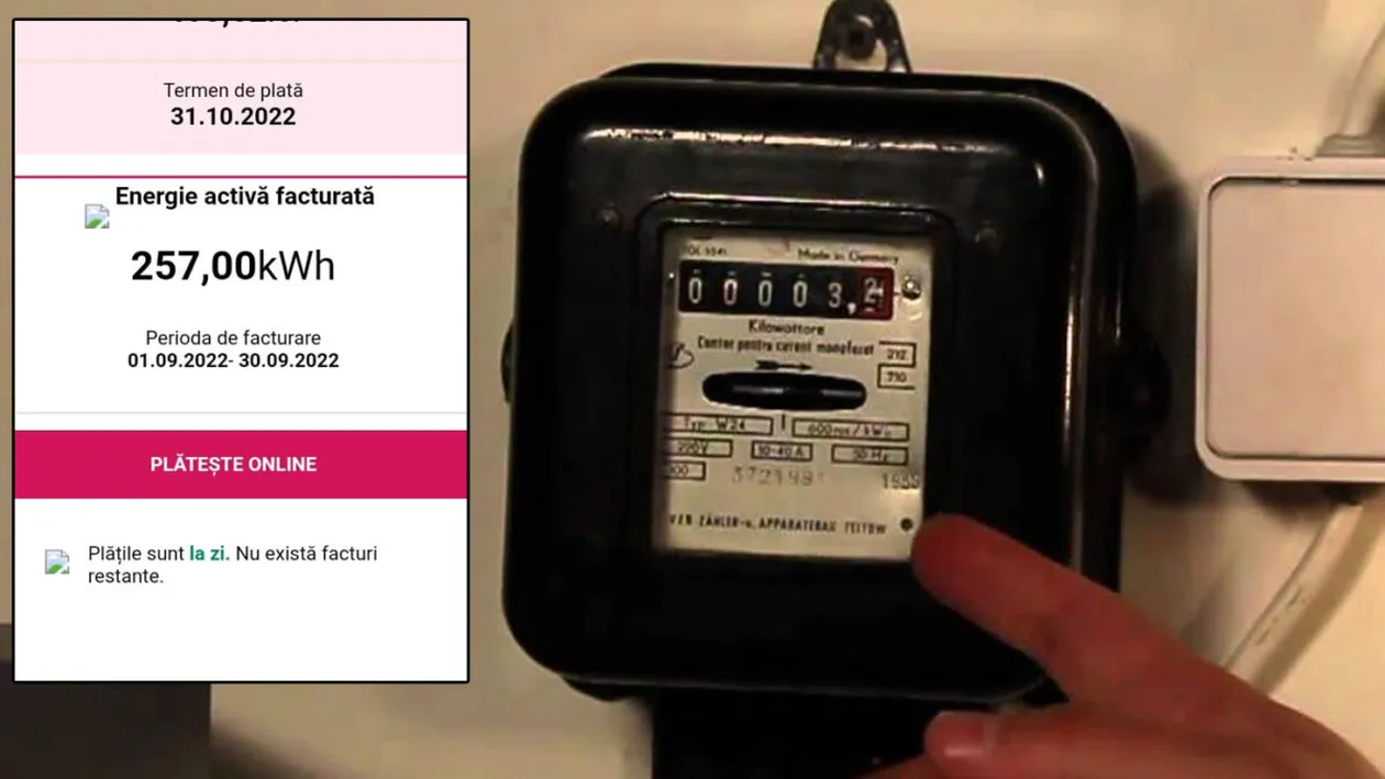 Asta mi-a fost ultima factură la Enel! Câți lei are de plată Cristina din București, pentru 257 kWh consumați în perioada 1.09-30.09.2022